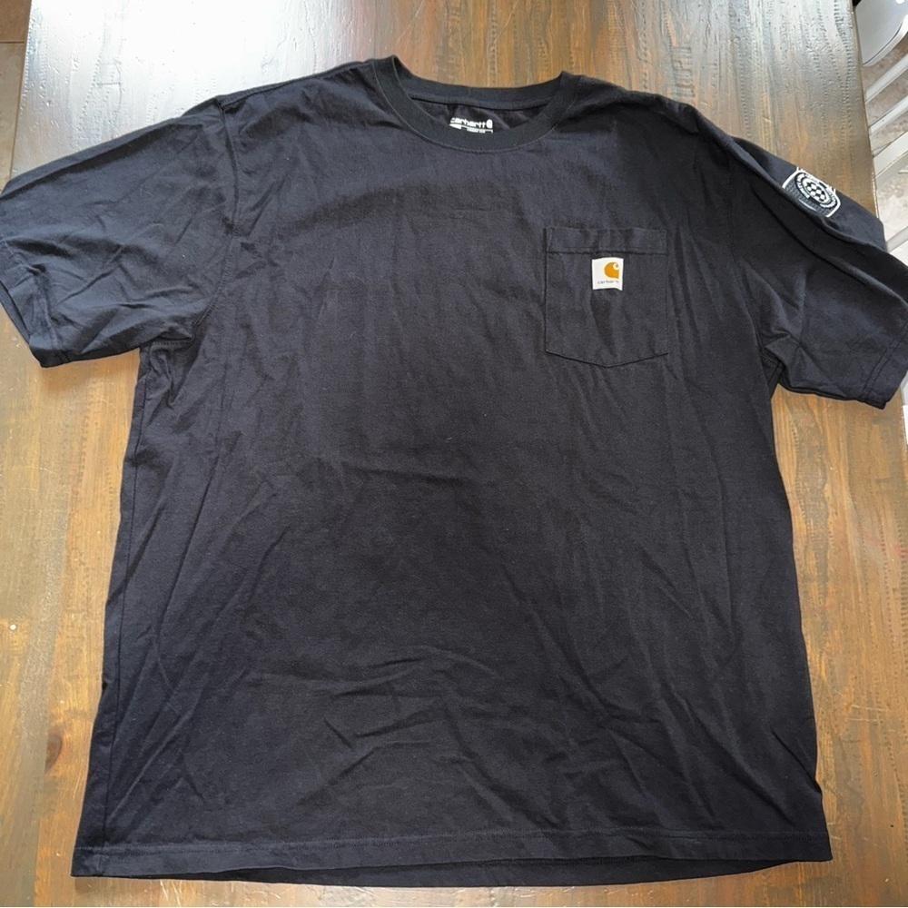 Carhartt Men's Loose Fit Heavyweight Short Sleeve Pocket Black T-Shirt XL EUC